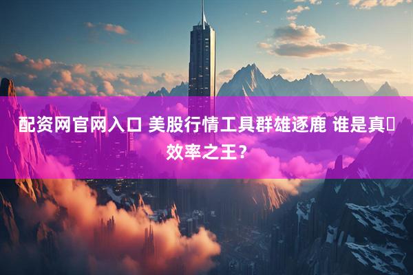配资网官网入口 美股行情工具群雄逐鹿 谁是真・效率之王？